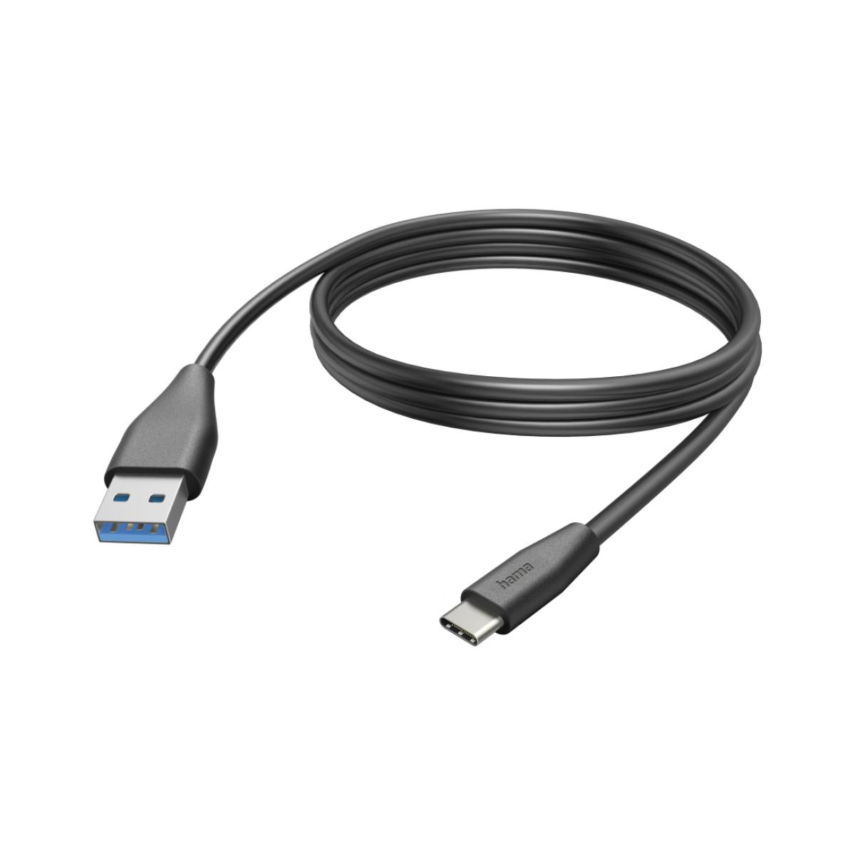 Hama 00201597 USB cable USB 2.0 3 m USB C USB A 0.48 Gbit/s Black