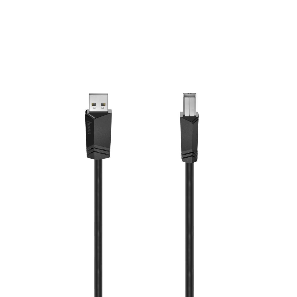 Hama 00200604 USB cable USB 2.0 5 m USB A USB B Black