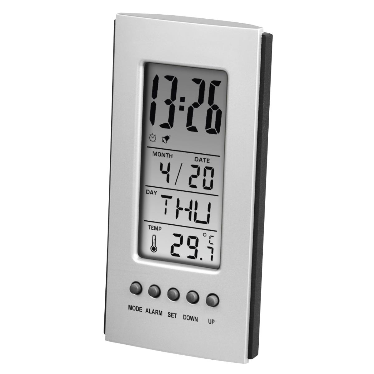 Hama LCD Thermometer, Digital Display, Alert Function, Music Function, Birthday Function, Silver