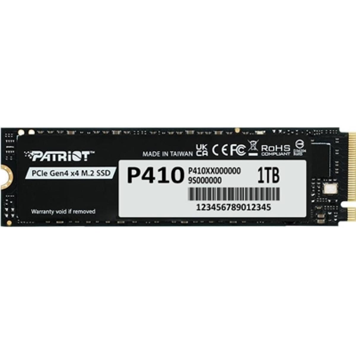 Patriot P410 (P410P1TBM28H) 1TB PCIe Gen4 x4 M.2 SSD ,  Read 5000MB/s, Write 4500MB/s, 5 Year Limited Warranty