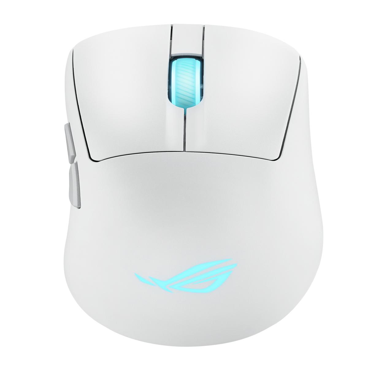 ASUS ROG Keris II Origin WHT mouse Gaming Right-hand RF Wireless + Bluetooth + USB Type-A Optical 42000 DPI