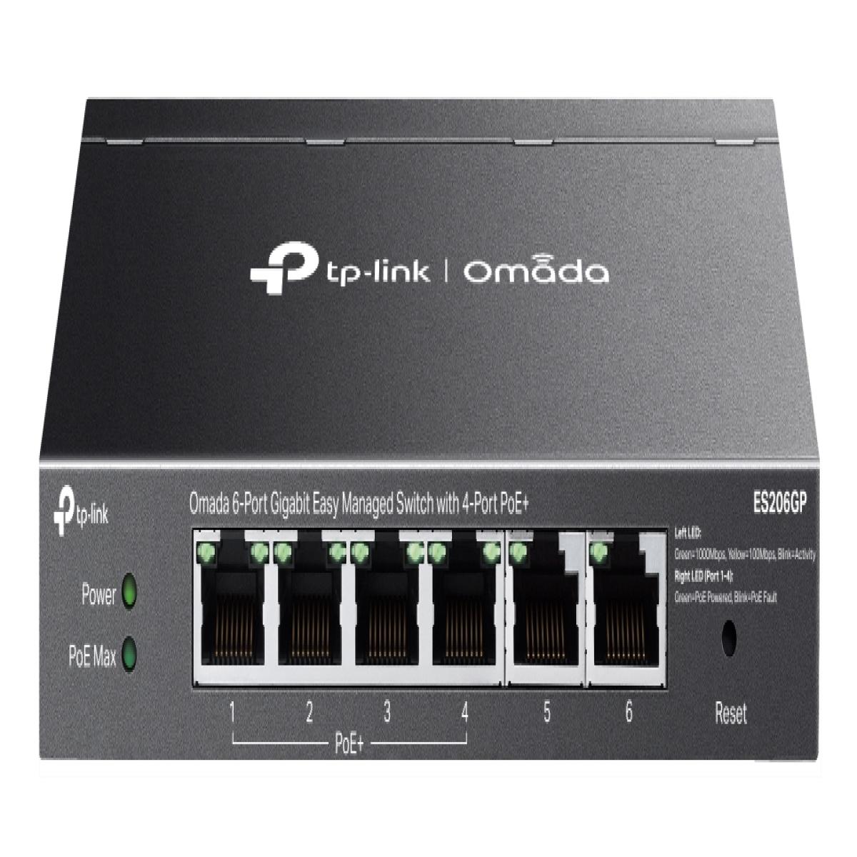 TP-Link Omada ES206GP network switch Managed Gigabit Ethernet (10/100/1000) Power over Ethernet (PoE) Black