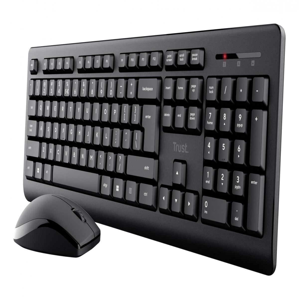 Trust Primo keyboard Mouse included Office RF Wireless QWERTY UK English Black