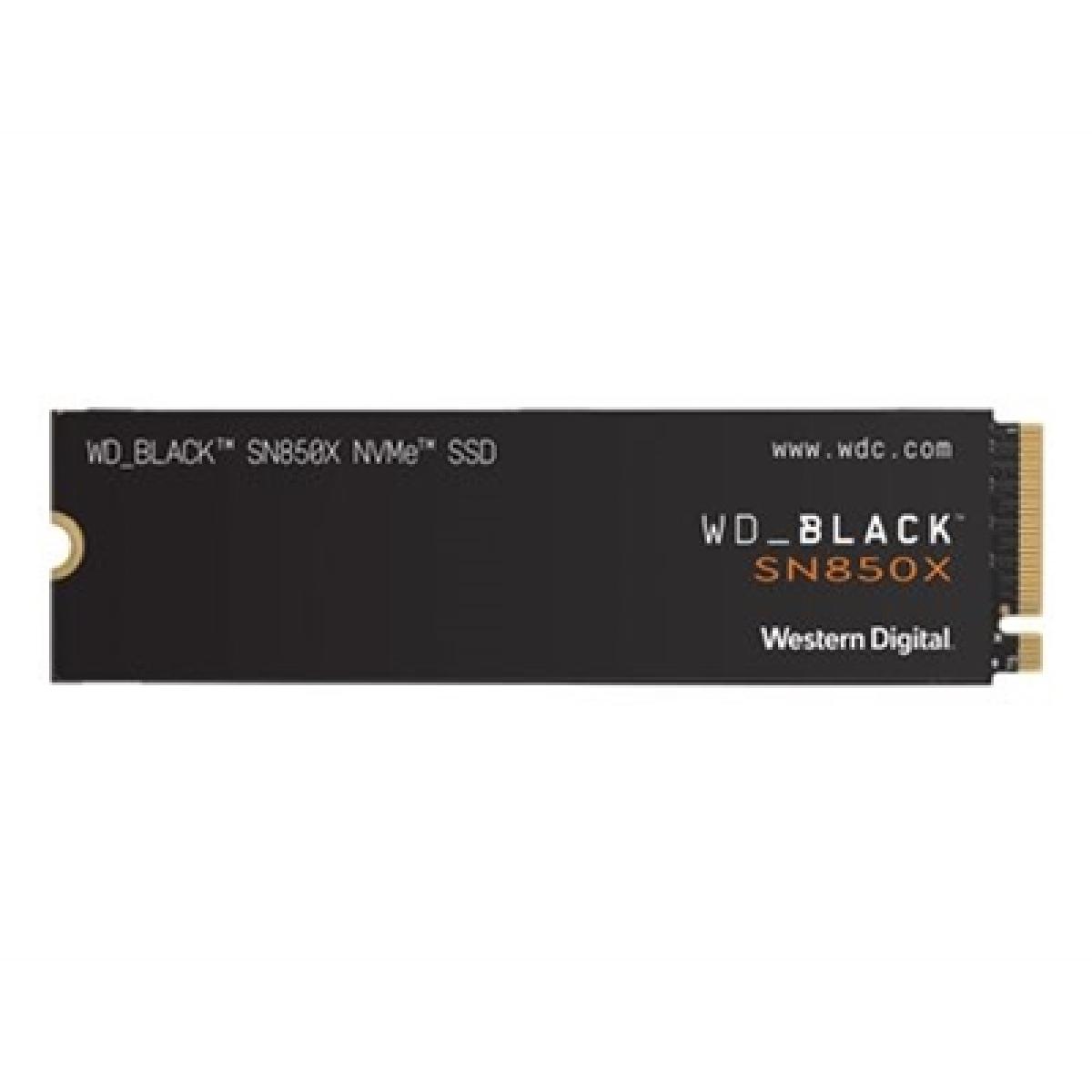 WD Black SN850X (WDS100T2X0E-00BCA0) 1TB NVMe SSD, M.2 Interface, PCIe Gen4, 2280, Read 7300MB/s, Write 6300MB/s, 5 Year Warranty