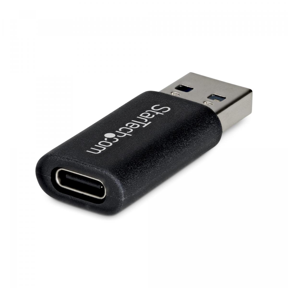 StarTech.com USB-A to USB-C Adapter, USB-A Male to USB-C Female Converter, USB 10Gbps, 5V 900mA, USB to USB C Adapter for USB-A Chargers/Hubs