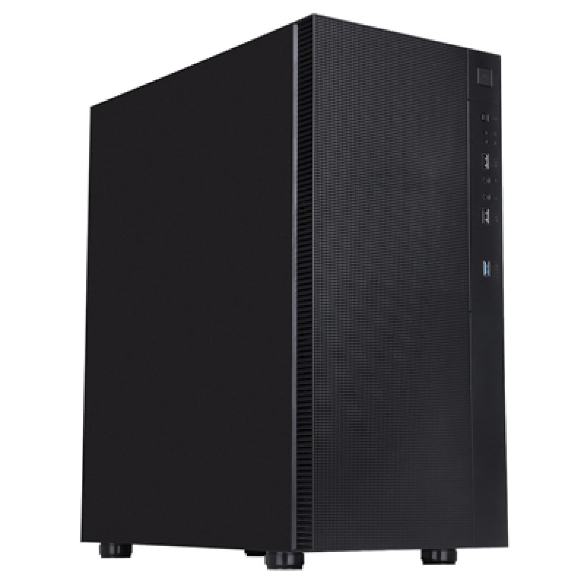 CIT Silent ES Black Mid-Tower Low Noise Computer Case with 2 x 120mm PWM Cooling Fans Included Sound Dampening Material