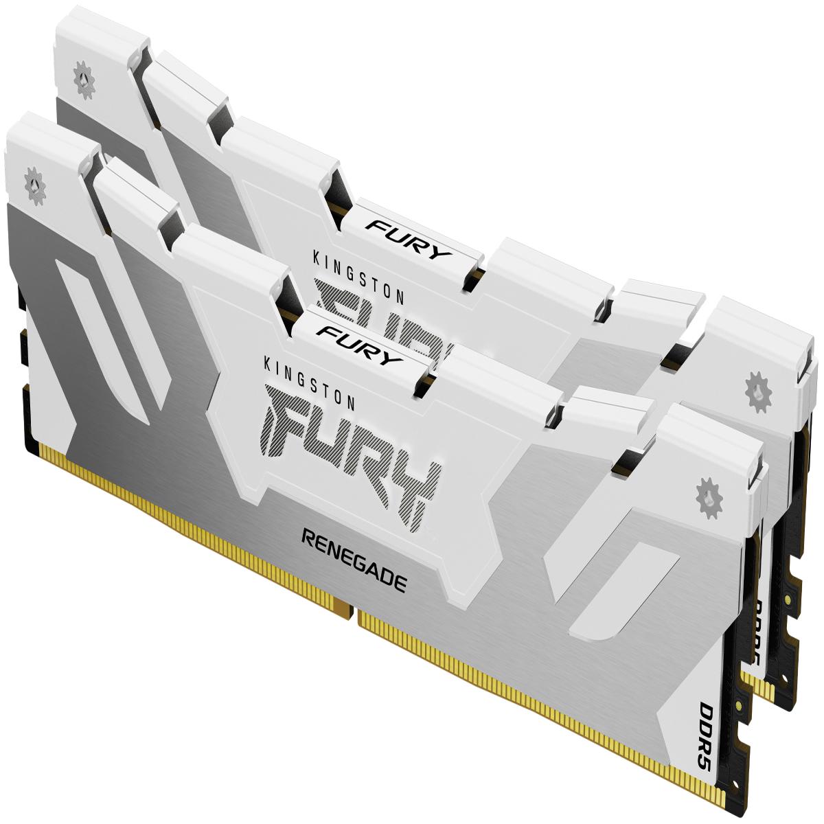 Kingston Technology FURY 32GB 7200MT/s DDR5 CL38 DIMM (Kit of 2) Renegade White XMP