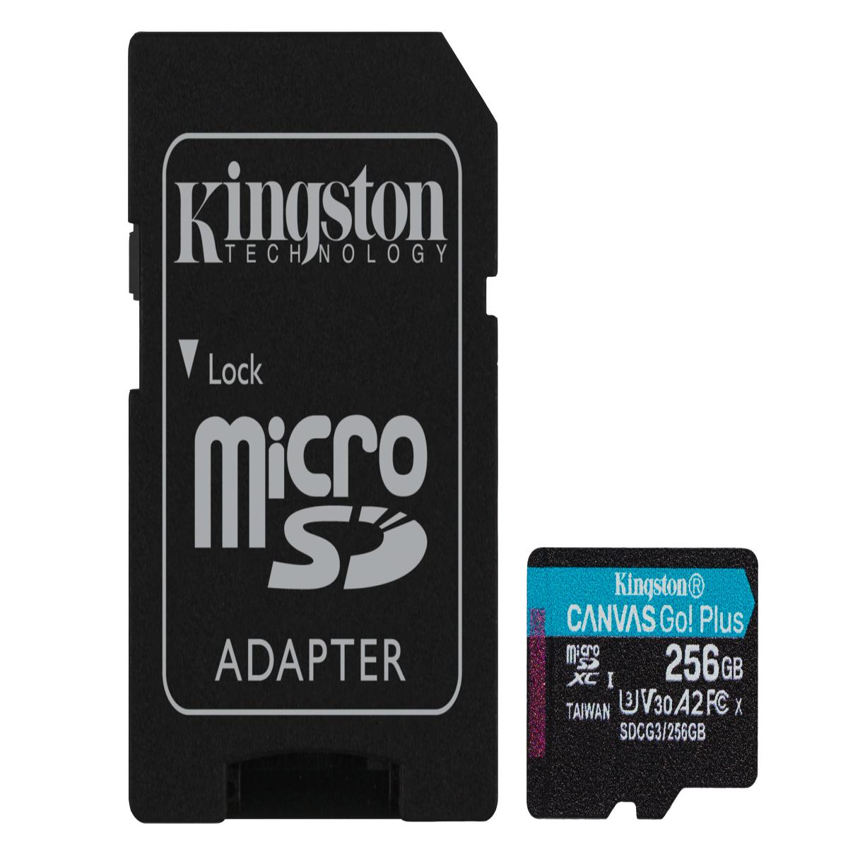 Kingston Technology Canvas Go! Plus 256GB microSDXC Canvas Go Plus 170R A2 U3 V30 Card + ADP