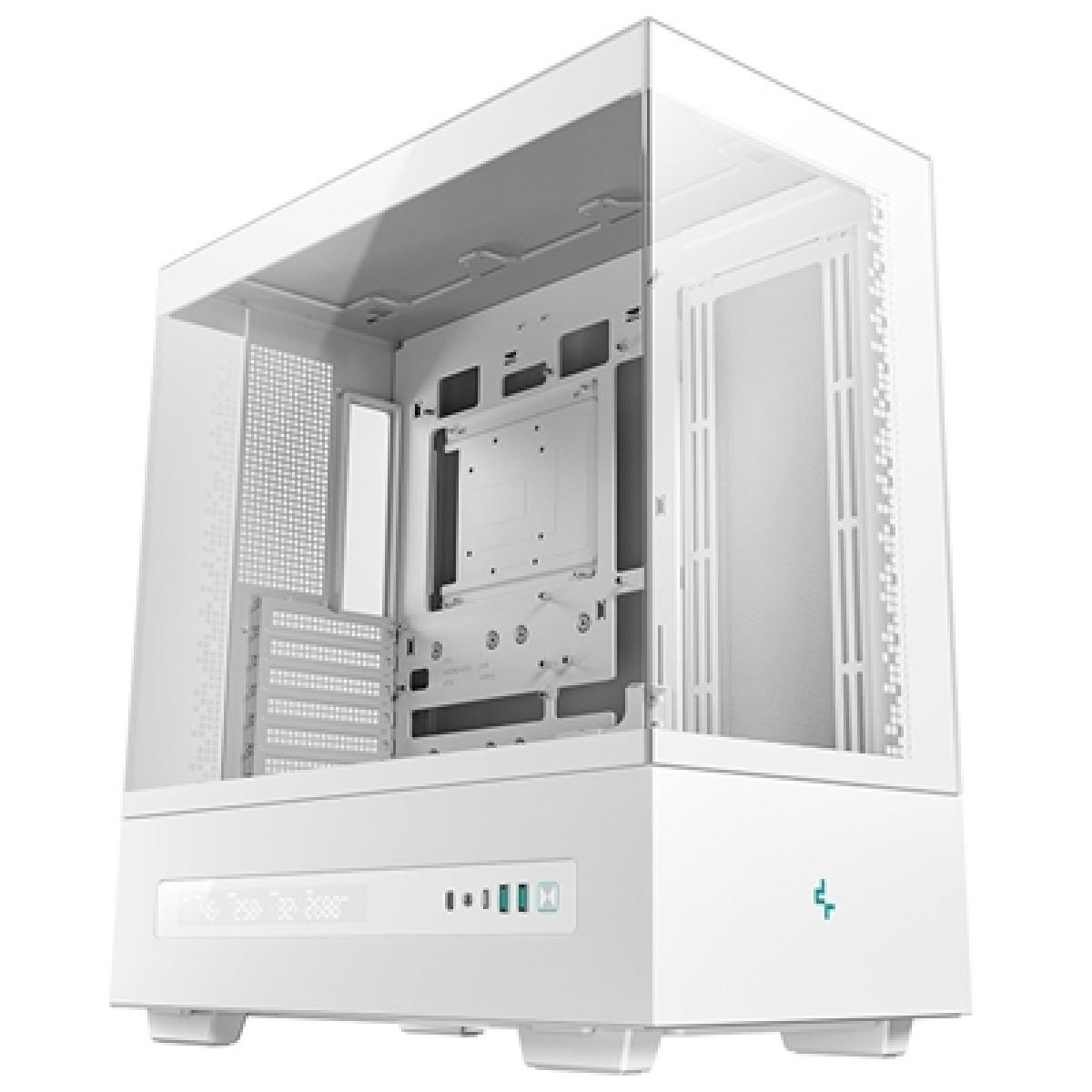 DeepCool CH690 Digital ATX Mid-Tower Case, High-Airflow PC Case with Semi-Glass Panel, USB-C Port, Support for 420mm Radiator, 450mm GPU, ATX PSU, White