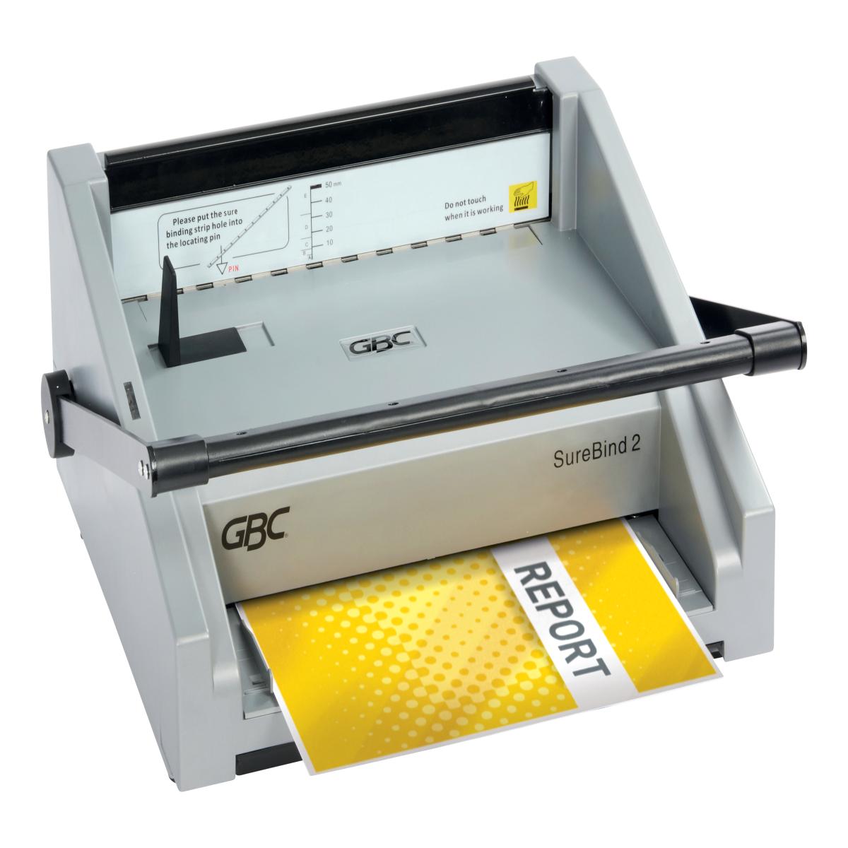 GBC Surebind 2 Heavy Duty Manual Punch and Strip Binding Machine Capacity 500 A4 Sheets
