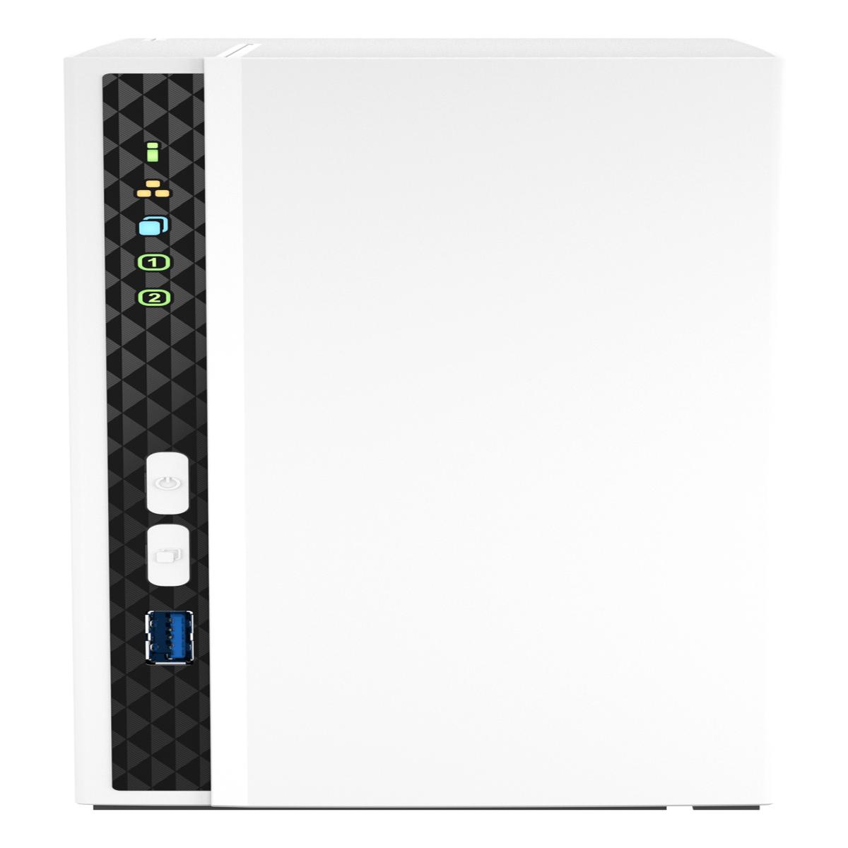 QNAP TS-233 NAS Tower ARM Cortex-A55 2 GB 20 TB HDD QNAP QTS White