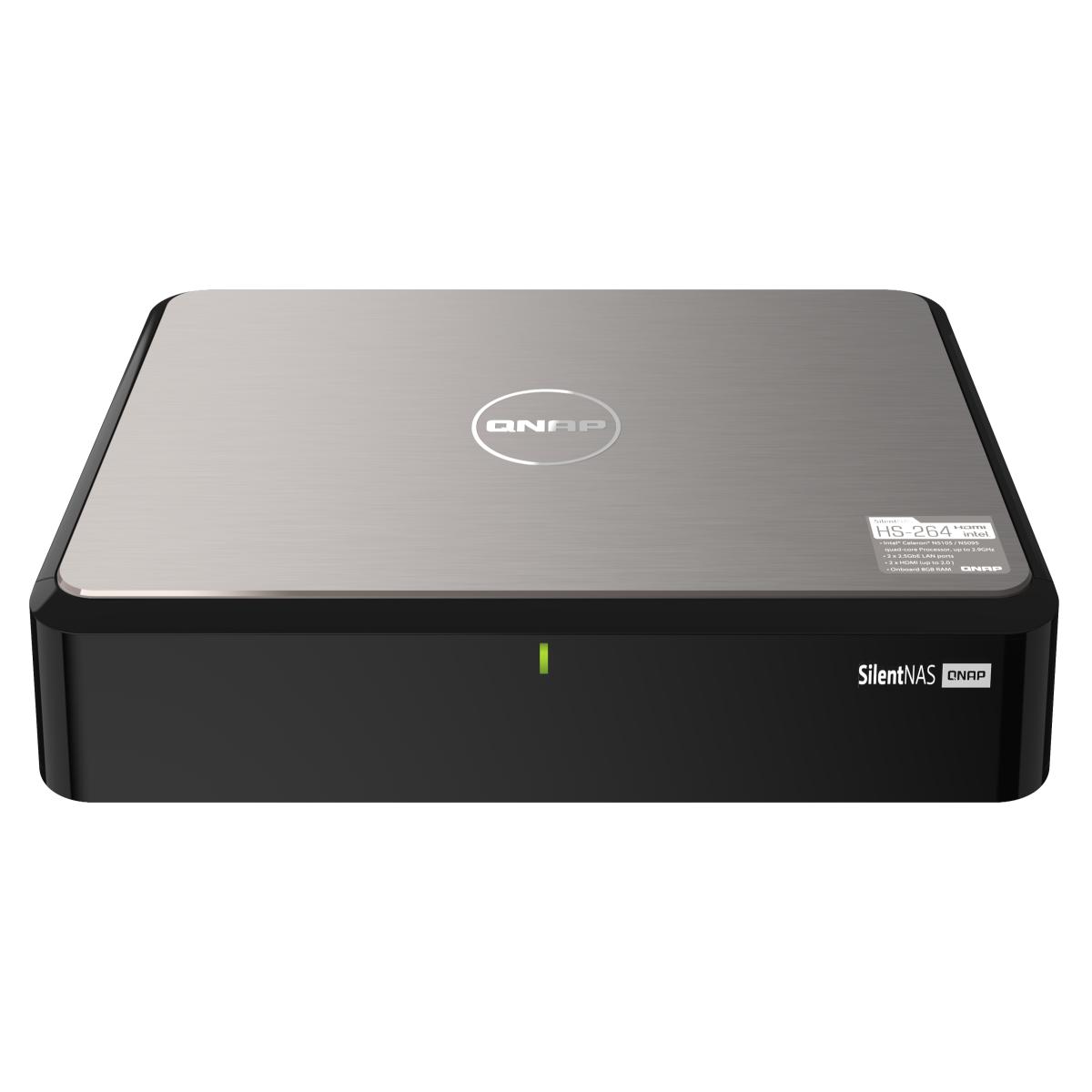QNAP HS-264 NAS Desktop Intel® Celeron® N5105 8 GB 12 TB HDD QNAP Turbo System Black