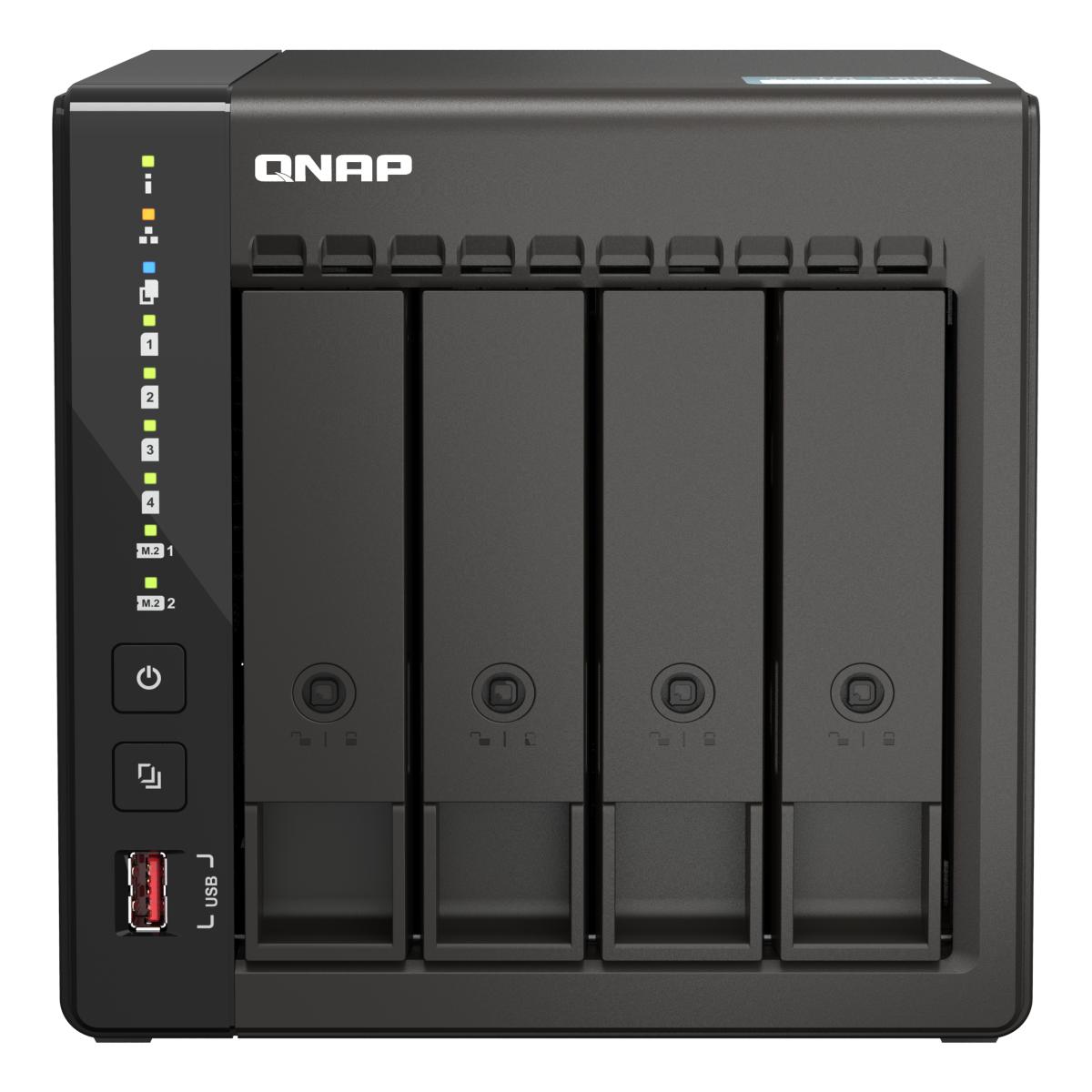 QNAP TS-453E NAS Tower Intel® Celeron® J6412 8 GB 24 TB HDD QNAP QTS Black
