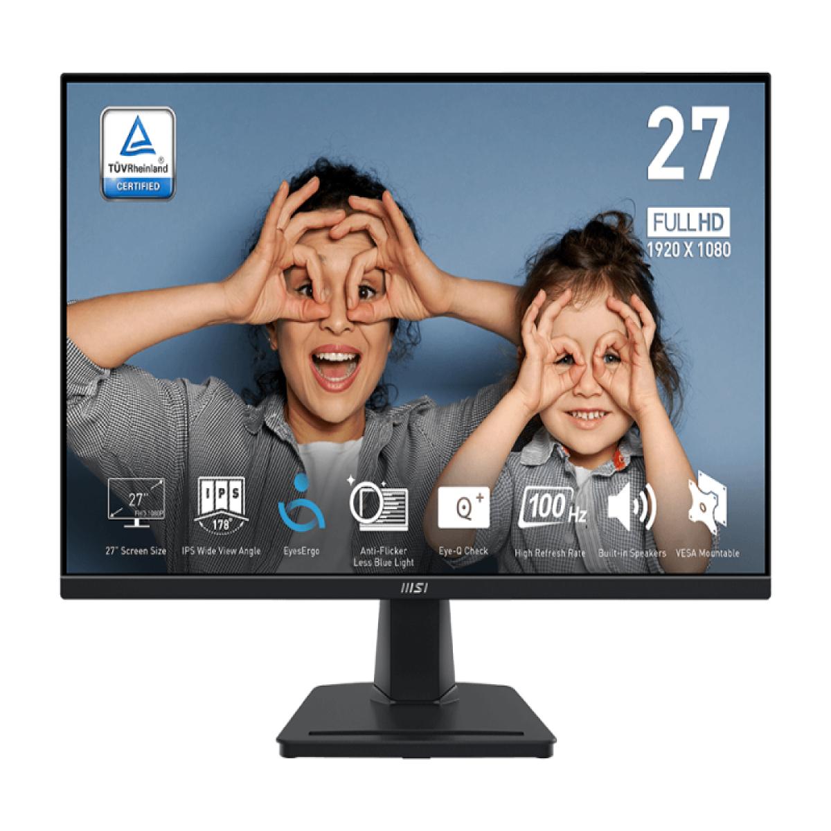 MSI Pro MP275 computer monitor 68.6 cm (27") 1920 x 1080 pixels Full HD LCD Black