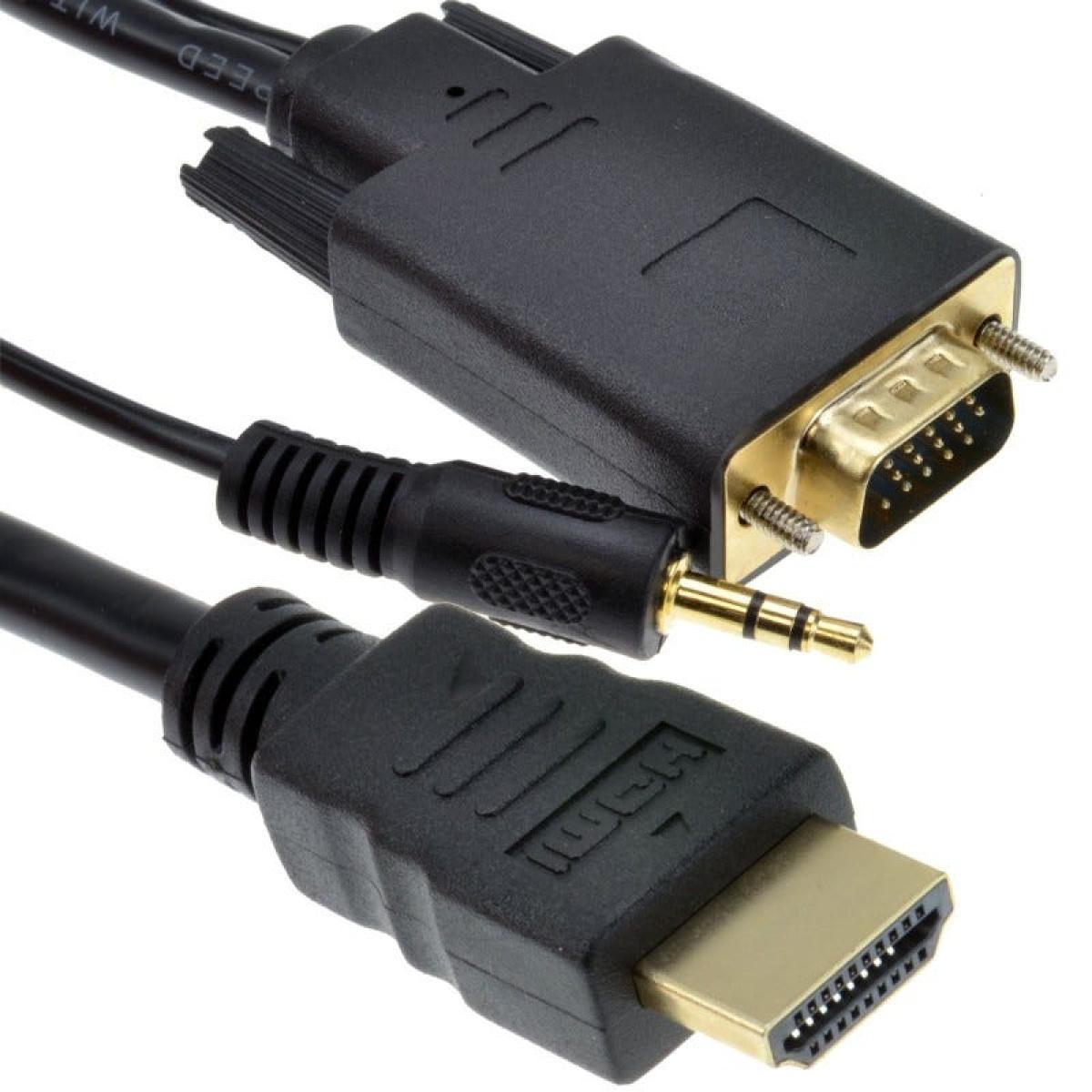 CDL 1.8m HDMI M - VGA M + Audio