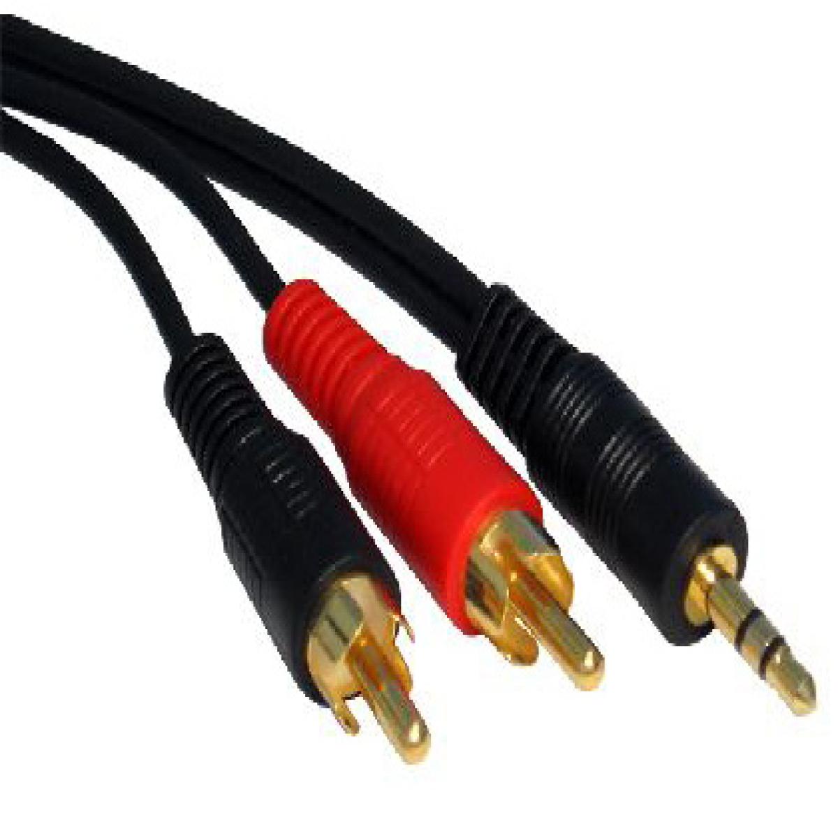 CDL 3m 3.5mm Stereo to 2 RCA Cable