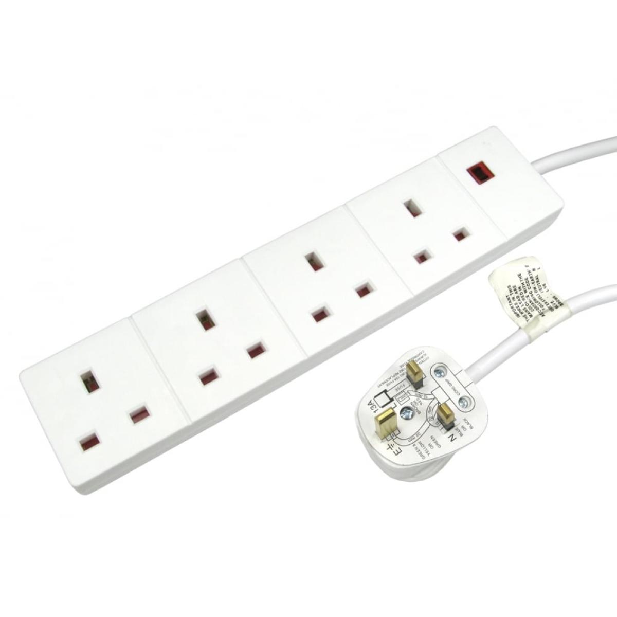 CDL 2m 4 Gang UK Power Extension