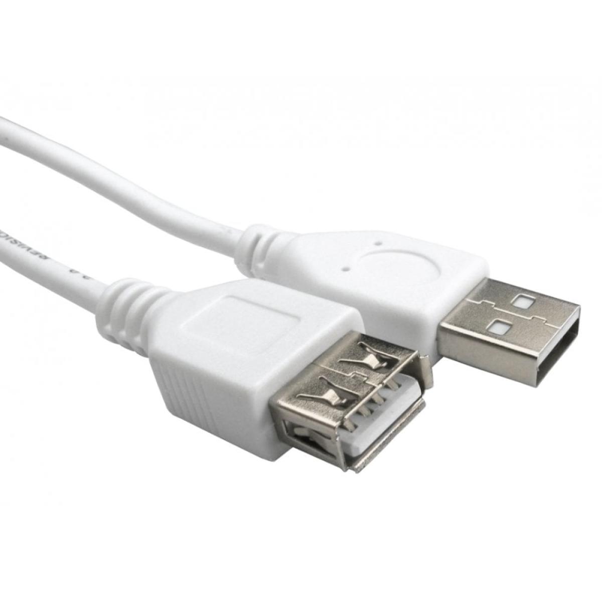 CDL 1mtr USB 2.0 A M - A F  White