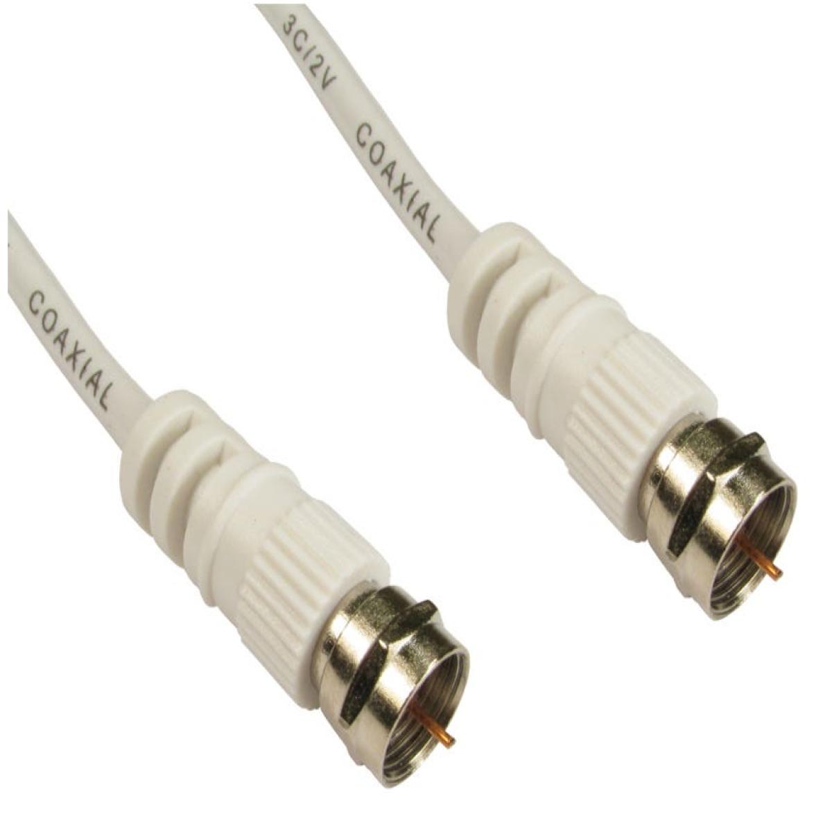 CDL 10m  F Connector - White