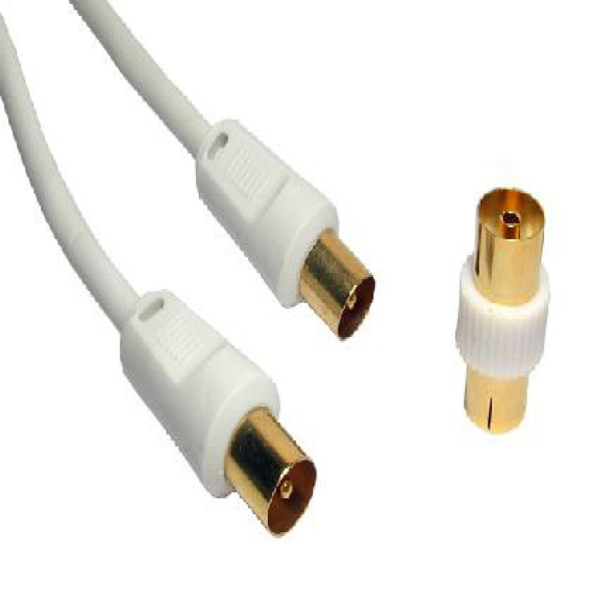CDL 1.8m AERIAL M-M+ Coupler - WHT