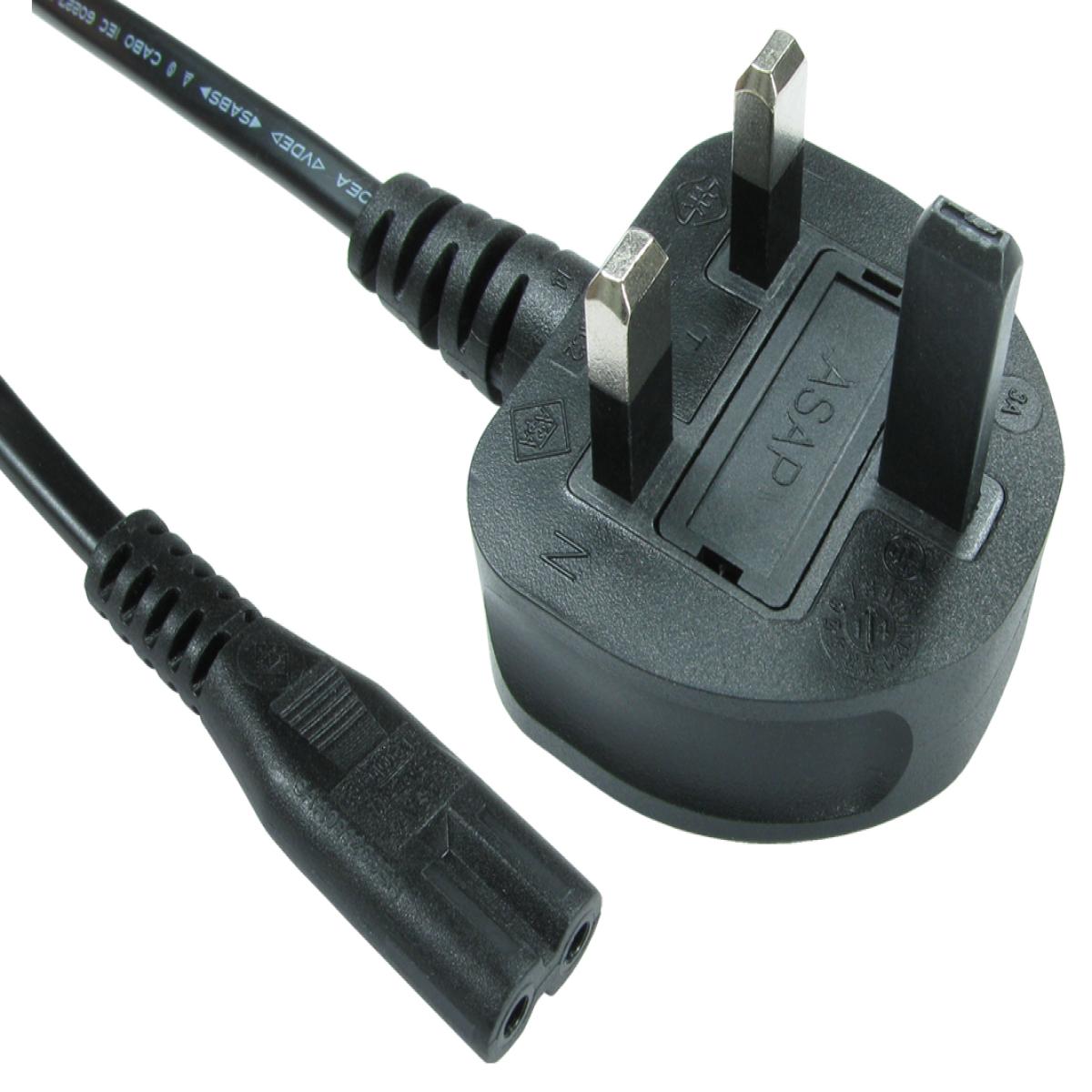 CDL 3m UK Plug to C7 Mains Lead