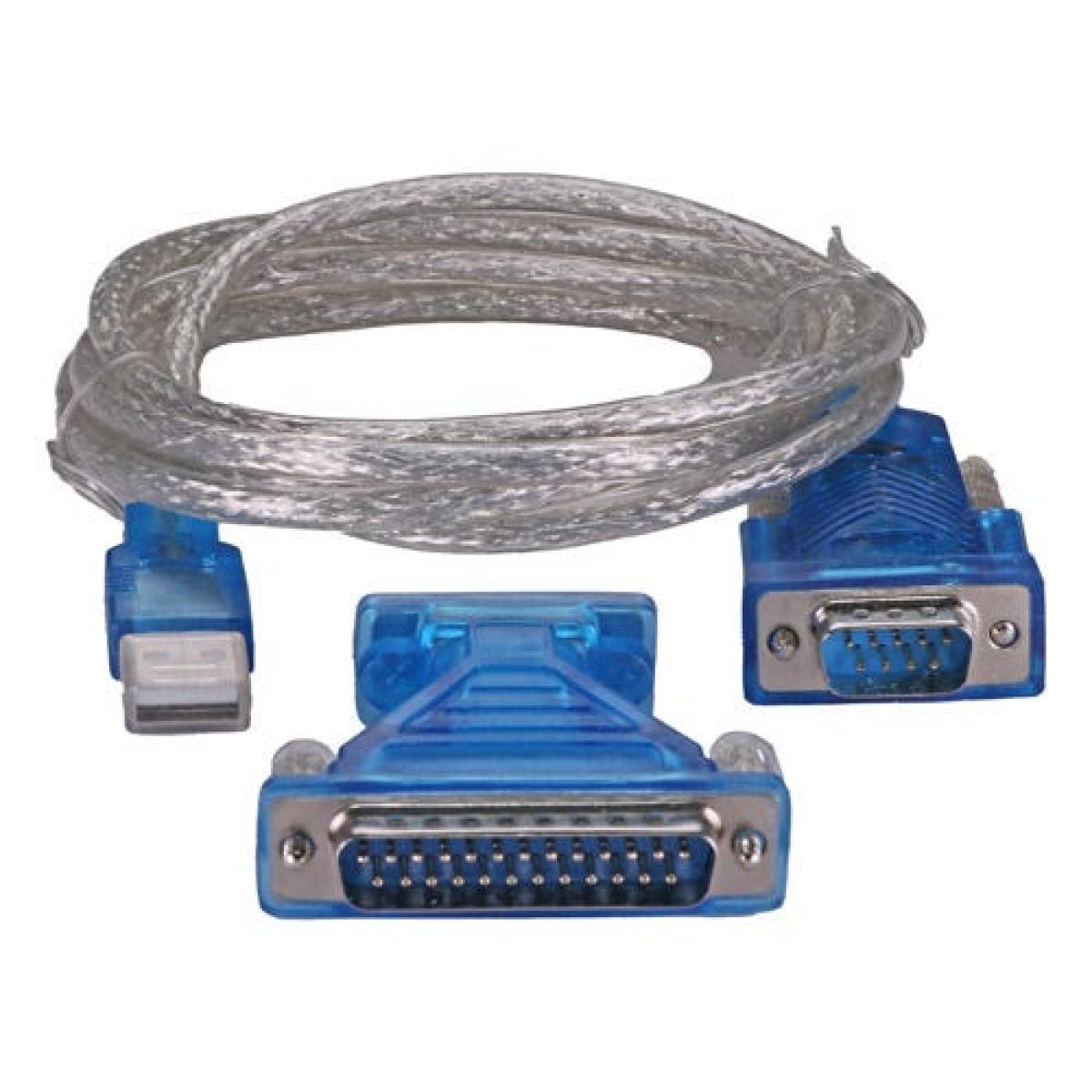 CNL 2m USB-A DB9/25 Serial FTDI