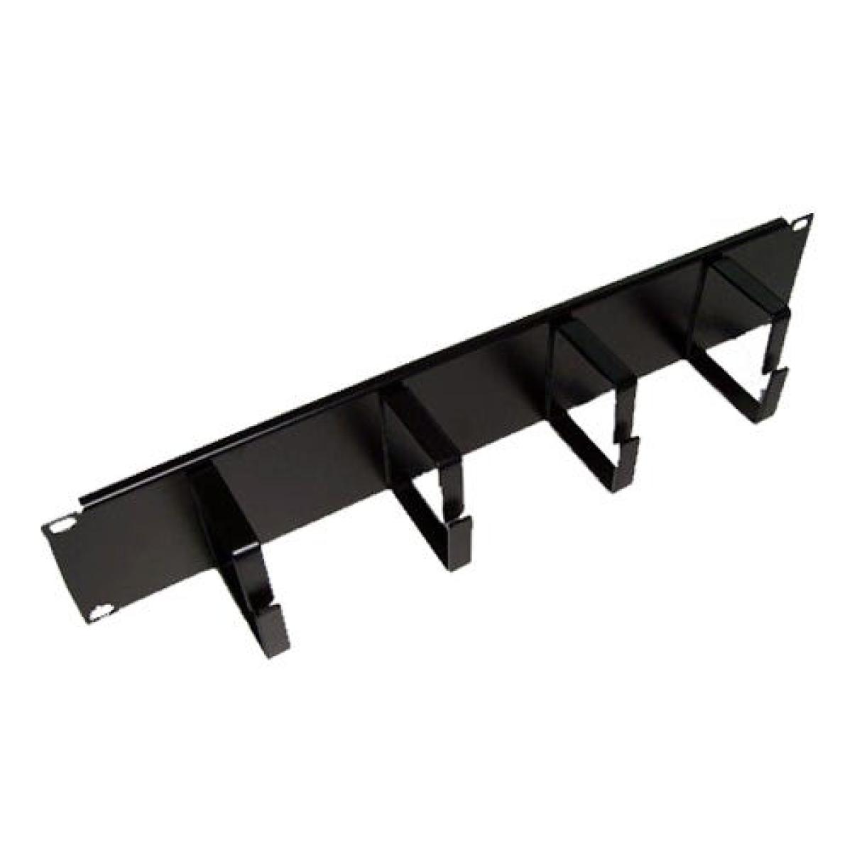 CNL 2u 4 Ring Cable Tidy 65mm Bk