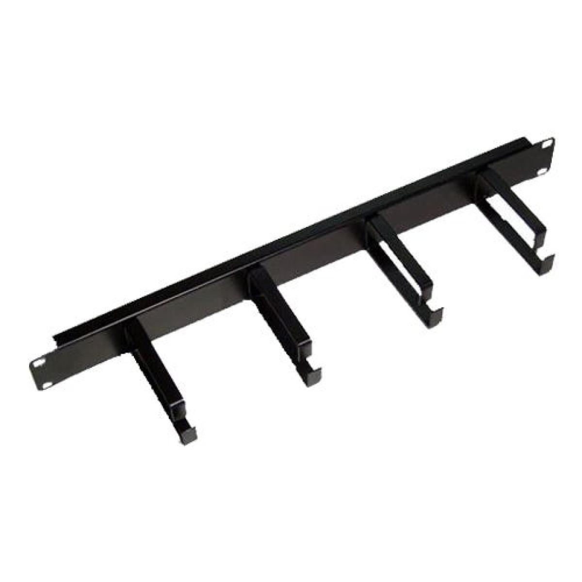 CNL 1u 4 Ring Cable Tidy 100mm Bk