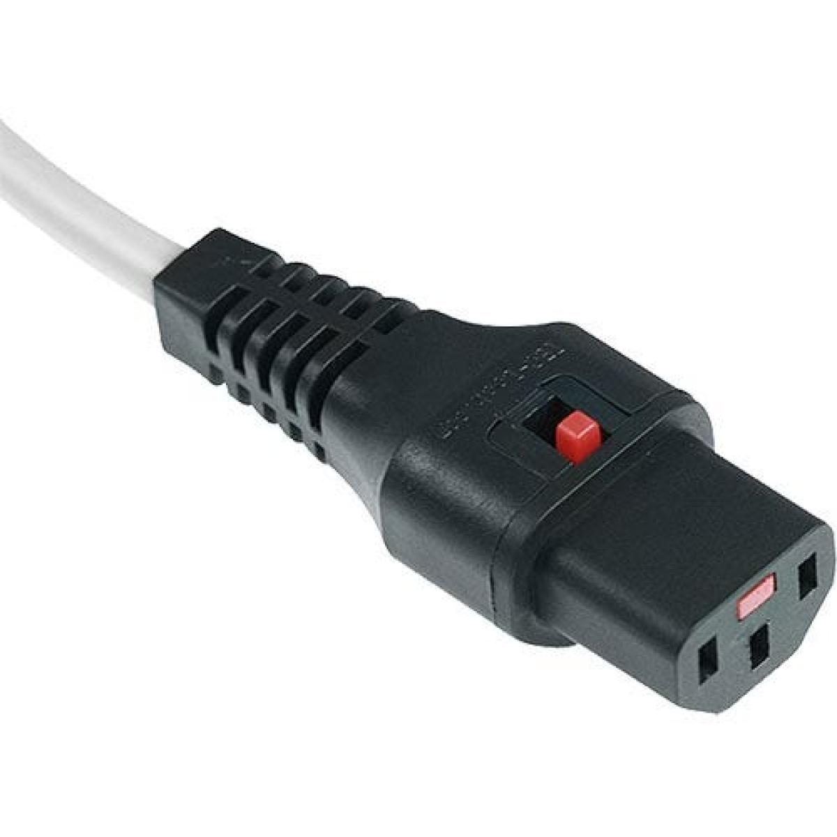 1M C14-C13 Lck Wh PVC 1.0MM