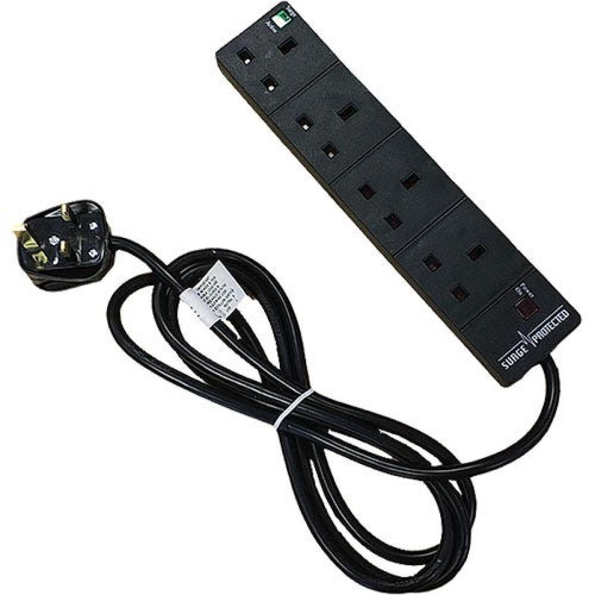 CNL 4W UK 13A SURGE PROTECT Bk 5M Lead