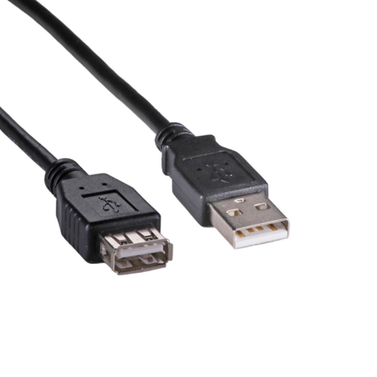 CNL 3M USB-A 2.0 M-F Bk PVC Ext.