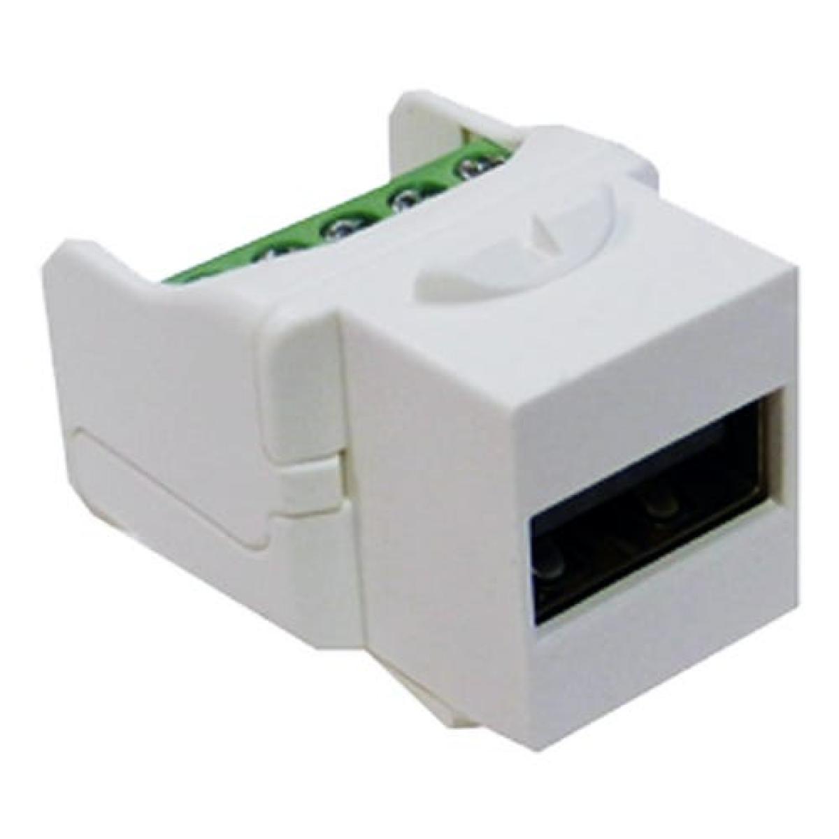 CNL USB-A 2.0 F-F Screw Term Ks Wh