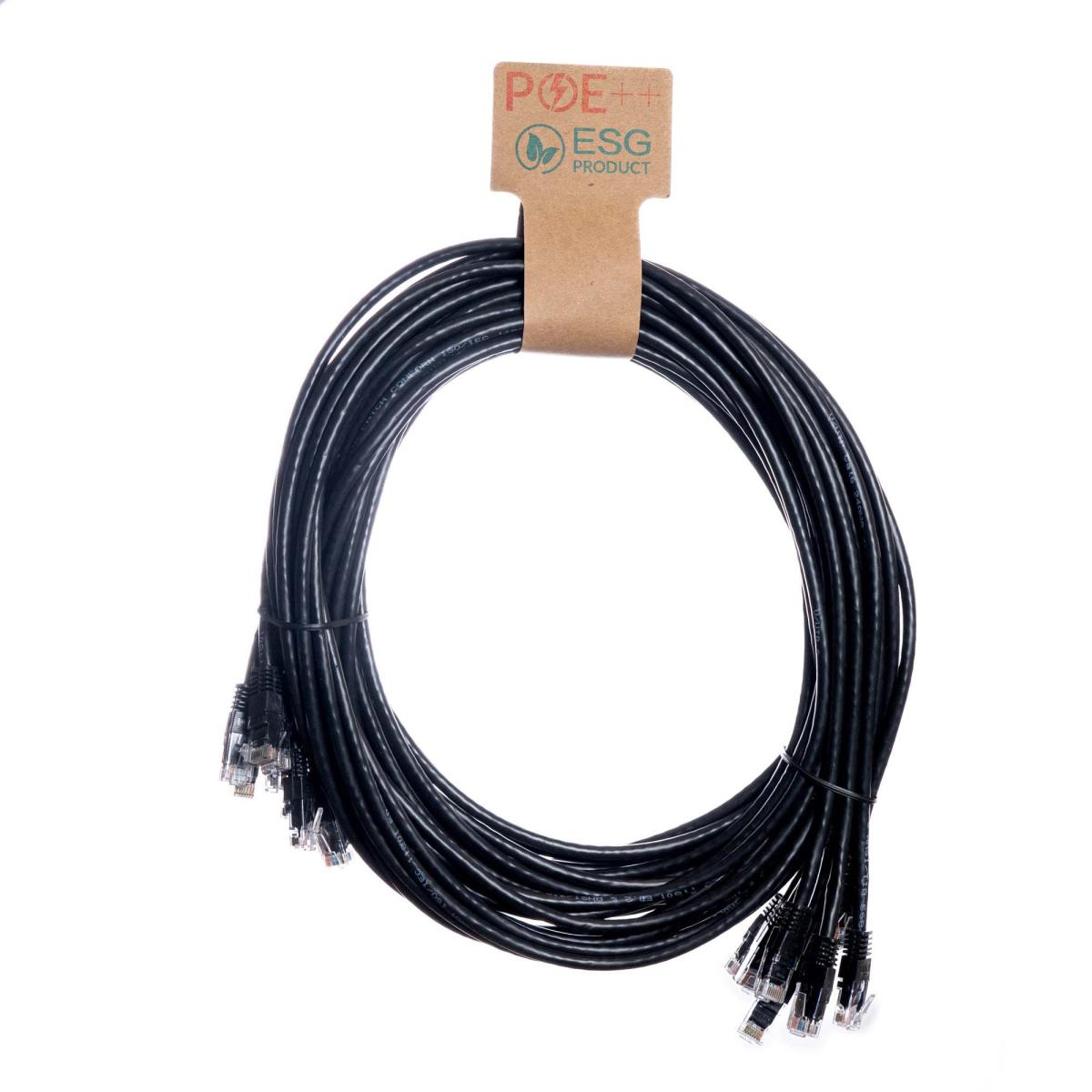CNL 10PK 0.3M C6 Bk UTP PVC 24AWG FMB