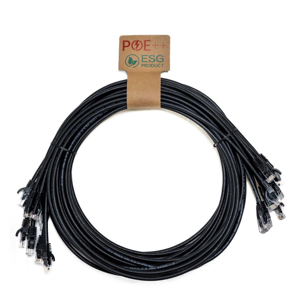 CNL 10PK 0.3M C6 Bk UTP Ls 24AWG SB