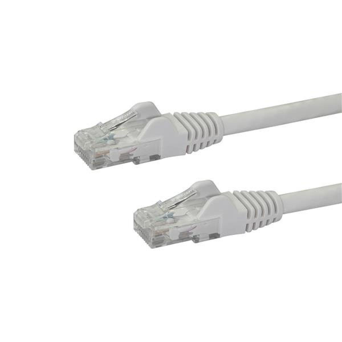 StarTech.com 2m CAT6 Ethernet Cable - White CAT 6 Gigabit Ethernet Wire -250MHz 100W PoE RJ45 UTP Network/Patch Cord Snagless w/Strain Relief Individually Tested