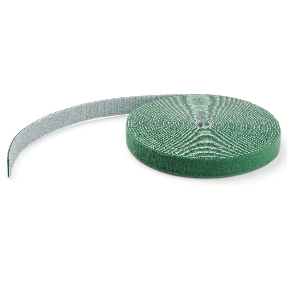 StarTech.com 50ft Hook and Loop Roll - Cut-to-Size Reusable Cable Ties - Bulk Industrial Wire Fastener Tape /Adjustable Fabric Wraps Green / Resuable Self Gripping Cable Management Straps