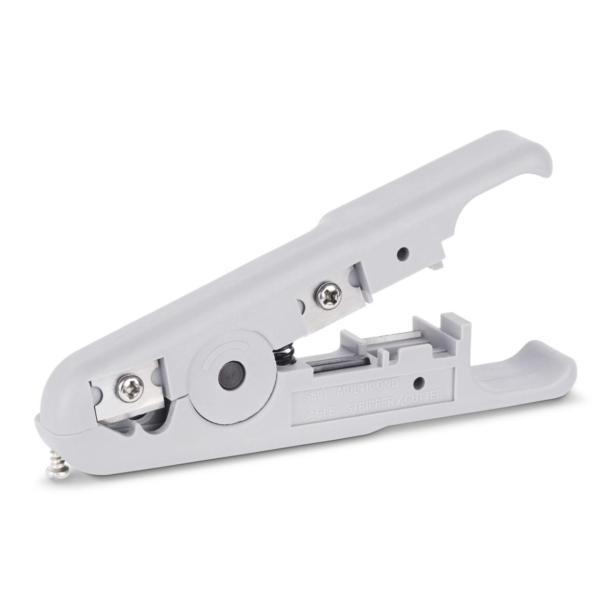 StarTech.com Network Cable Stripper and Cutter, Professional Wire Stripper for UTP/FTP/STP/Coax Cables, Rotary Wire Stripping and Cutting Tool