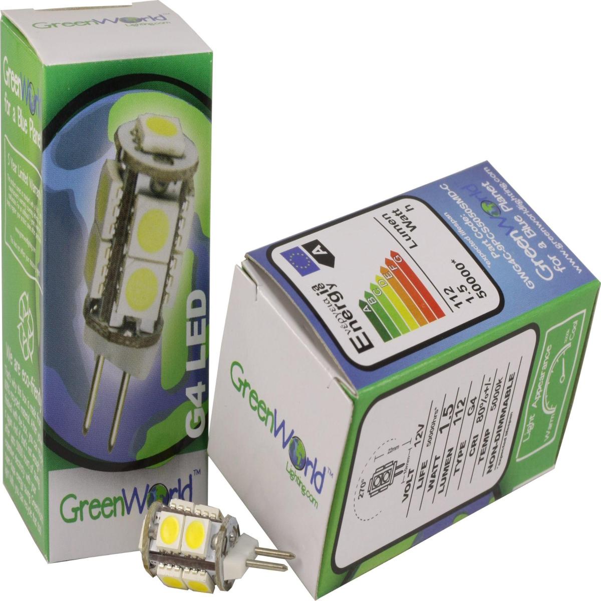 G4 Cylinder 9 LED 1.5w DC12v coolwhite