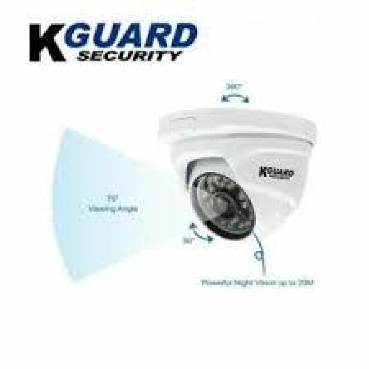 KGUARD 1 3 CMOS SENSOR 800TVL 75 degrees 20M W Proof Dome