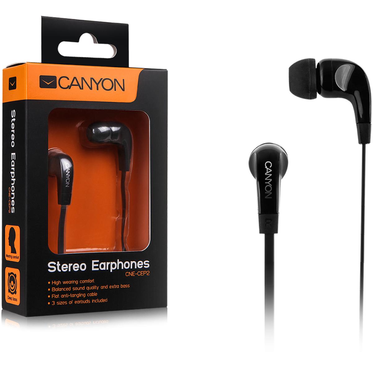 Canyon Essential Stereo Earphones Black