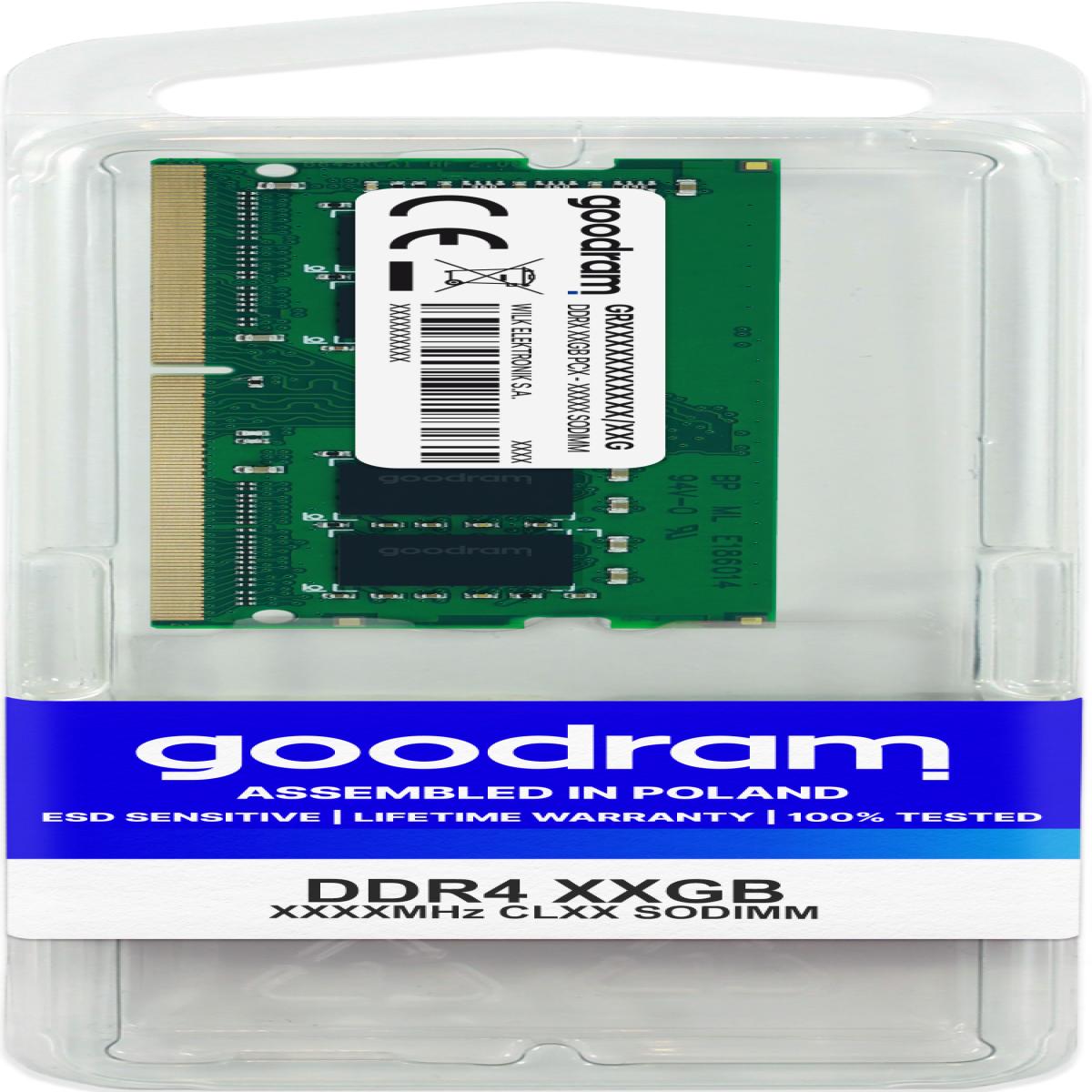 Goodram GR3200S464L22S/8G memory module 8 GB 1 x 8 GB DDR4 260-pin SO-DIMM