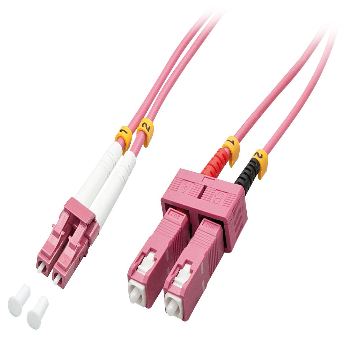 Lindy 46362 InfiniBand/fibre optic cable 3 m LC SC Pink