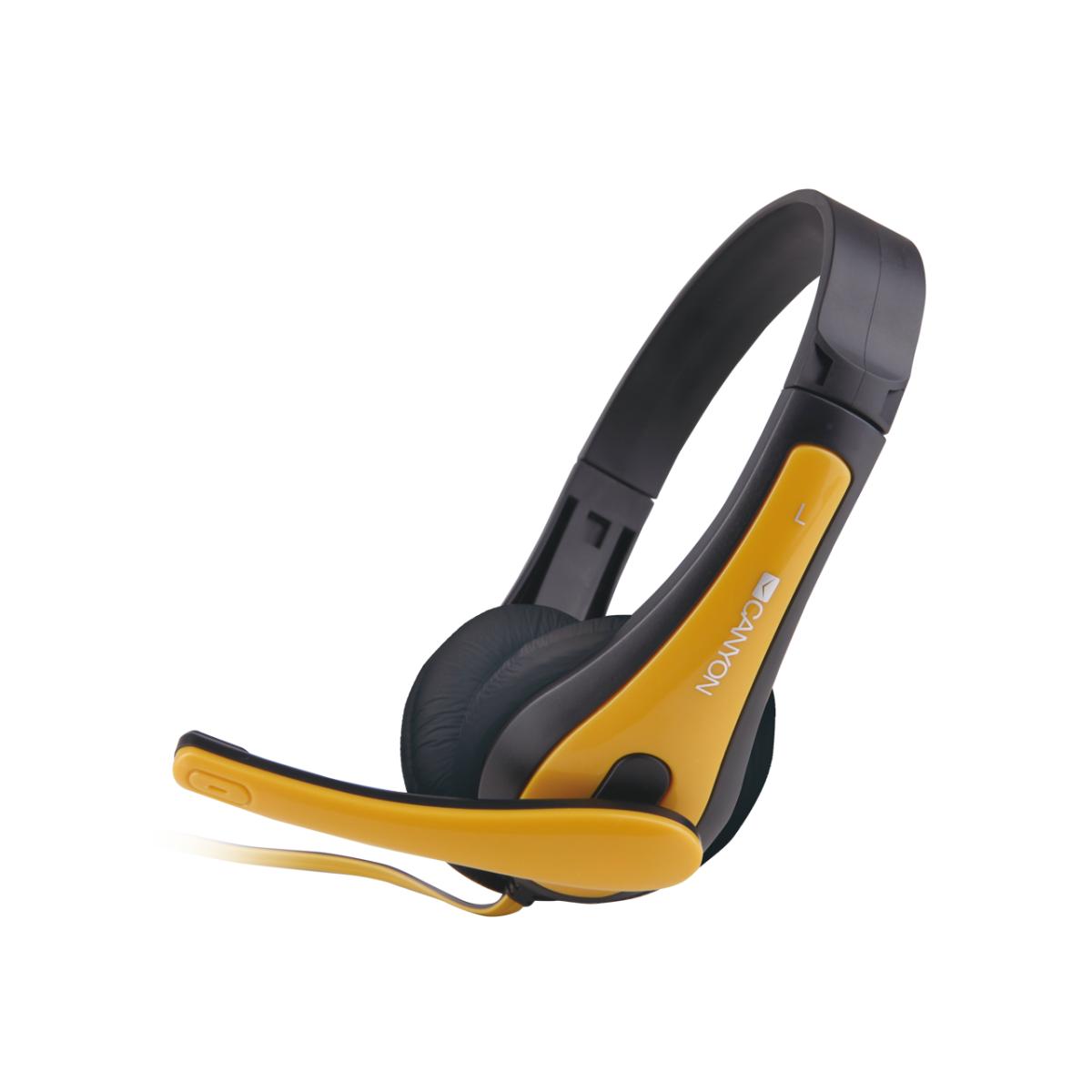 CANYON ENTRY PC HEADPHONES BLACK AND YELLOW