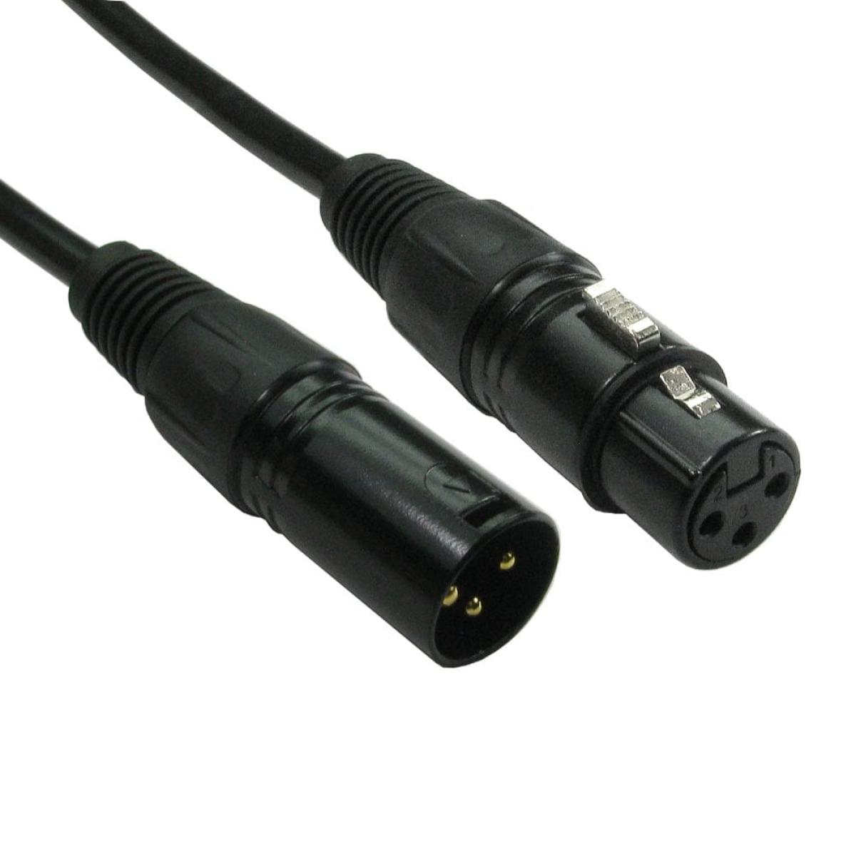 CDL 6m 3 Pin XLR M to F Blk C