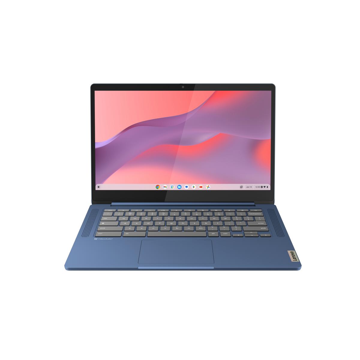Lenovo IdeaPad Slim 3 Chrome 14M868 MediaTek Kompanio 520 Chromebook 35.6 cm (14") Full HD 8 GB LPDDR4x-SDRAM 128 GB eMMC Wi-Fi 6 (802.11ax) ChromeOS Blue QWERTY UK English