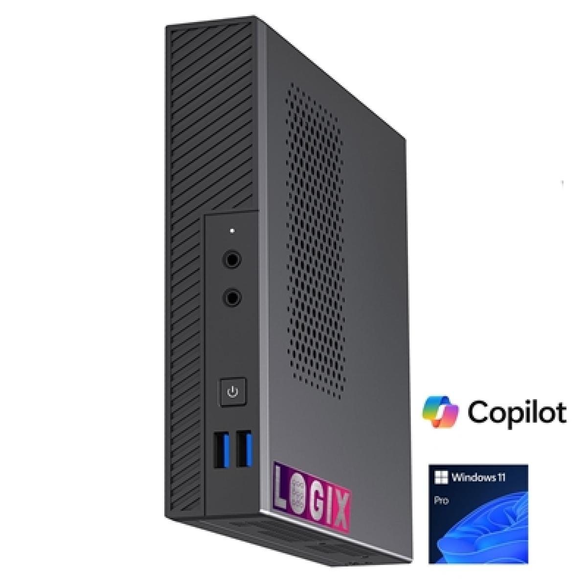 LOGIX 14th Gen Intel i5 10 Core 4.70GHz 1 Litre Mini Business / Security PC for Alarm & Door Entry Systems with 16GB RAM, 500GB NVMe SSD,WiFi BT, Windows 11 Pro, Keyboard & Mouse