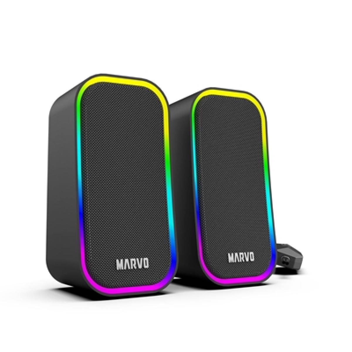 Marvo Scorpion SG-285 Havoc 20 USB Powered Stereo RGB 6W Gaming Speakers (Black)