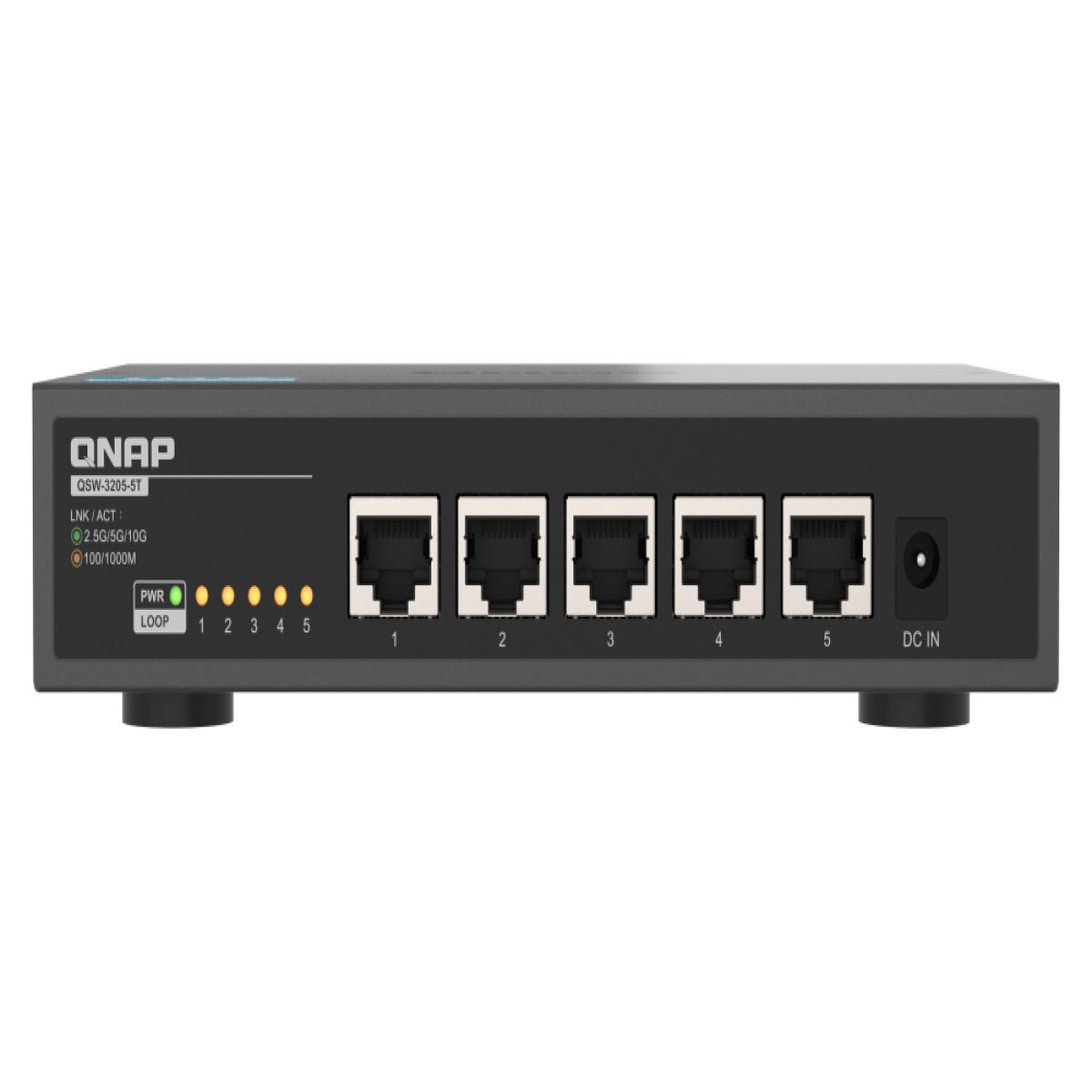 QNAP QSW-3205-5T network switch Unmanaged 10G Ethernet (100/1000/10000) Desktop Black