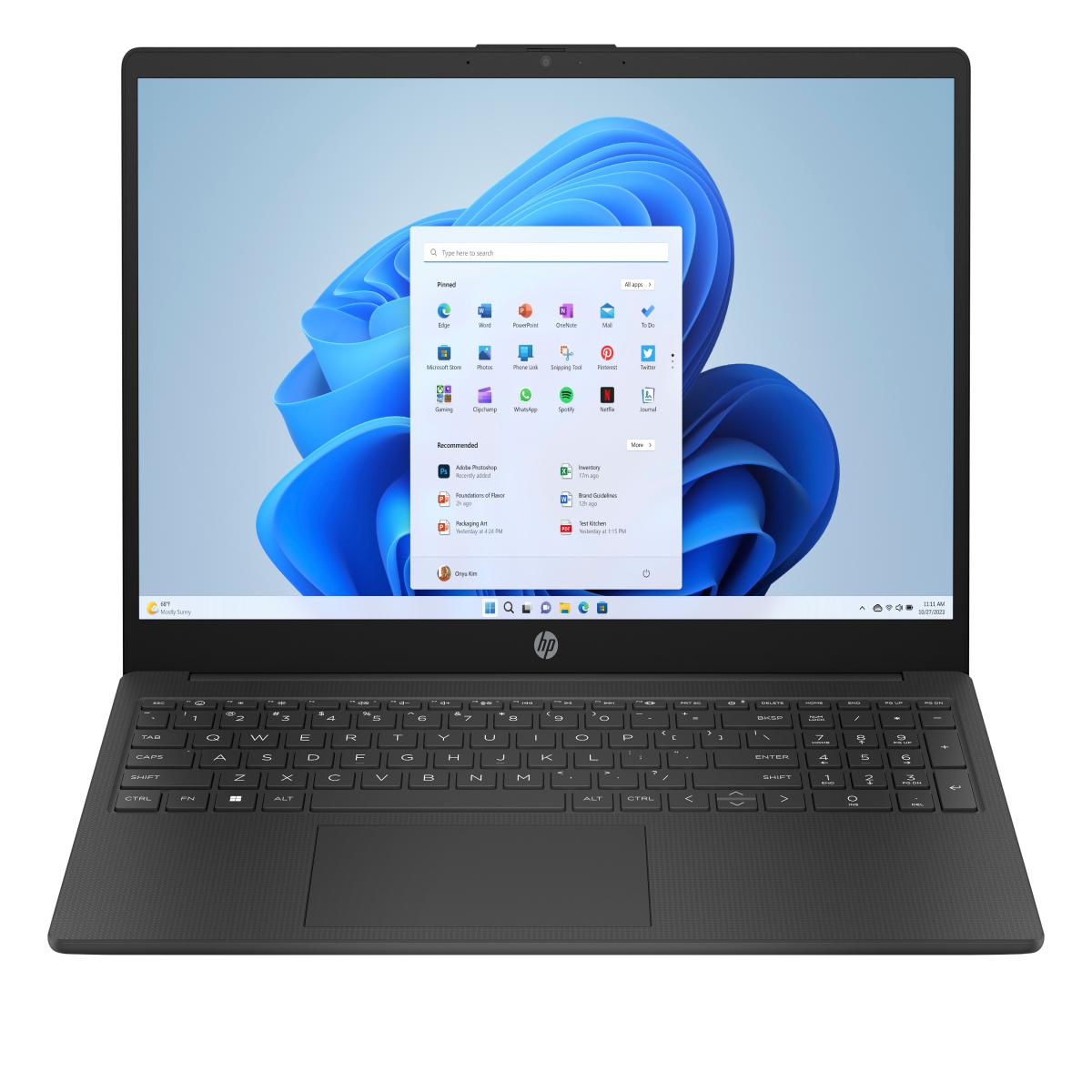 HP 15-fc0057na AMD Ryzen™ 5 7520U Laptop 39.6 cm (15.6") Full HD 8 GB LPDDR5-SDRAM 512 GB SSD Wi-Fi 6 (802.11ax) Windows 11 Home Black