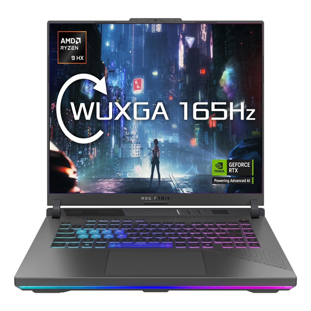 ASUS ROG Strix G16 G614PH-RV007W AMD Ryzen™ 9 8940HX Laptop 40.6 cm (16") WUXGA 16 GB DDR5-SDRAM 1 TB SSD NVIDIA® GeForce RTX™ 5050 Wi-Fi 6E (802.11ax) Windows 11 Home Black, Grey